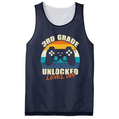 Back To School 3rd Grade Unlocked Level Up Gamer Mesh Reversible Basketball Jersey Tank