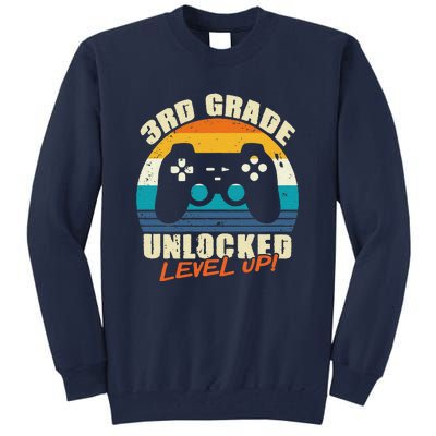 Back To School 3rd Grade Unlocked Level Up Gamer Tall Sweatshirt