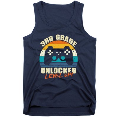 Back To School 3rd Grade Unlocked Level Up Gamer Tank Top