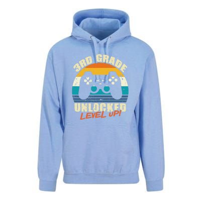 Back To School 3rd Grade Unlocked Level Up Gamer Unisex Surf Hoodie