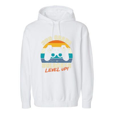 Back To School 3rd Grade Unlocked Level Up Gamer Garment-Dyed Fleece Hoodie