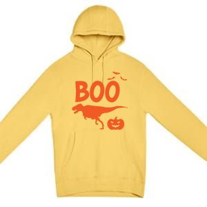 Boo Trex Spooky Halloween Dinosaur Gift Premium Pullover Hoodie