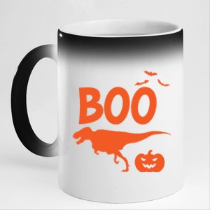 Boo Trex Spooky Halloween Dinosaur Gift 11oz Black Color Changing Mug