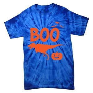 Boo Trex Spooky Halloween Dinosaur Gift Tie-Dye T-Shirt