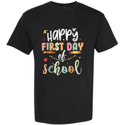 Back to School Happy First Day of School Teacher Student Kid Garment-Dyed Heavyweight T-Shirt