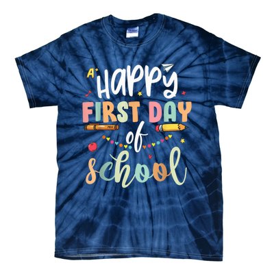 Back to School Happy First Day of School Teacher Student Kid Tie-Dye T-Shirt