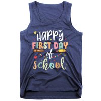 Back to School Happy First Day of School Teacher Student Kid Tank Top