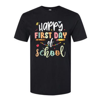 Back to School Happy First Day of School Teacher Student Kid Softstyle CVC T-Shirt