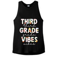 Back To School Third Grade Vibes First Day Teacher Ladies PosiCharge Tri-Blend Wicking Tank