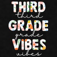 Back To School Third Grade Vibes First Day Teacher Ladies PosiCharge Tri-Blend Wicking Tank