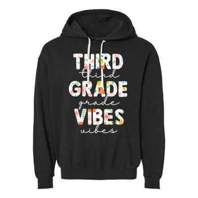 Back To School Third Grade Vibes First Day Teacher Garment-Dyed Fleece Hoodie