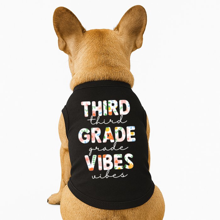 Back To School Third Grade Vibes First Day Teacher Doggie Tank
