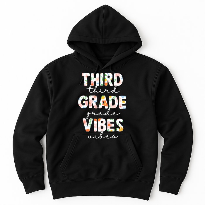 Back To School Third Grade Vibes First Day Teacher Hoodie
