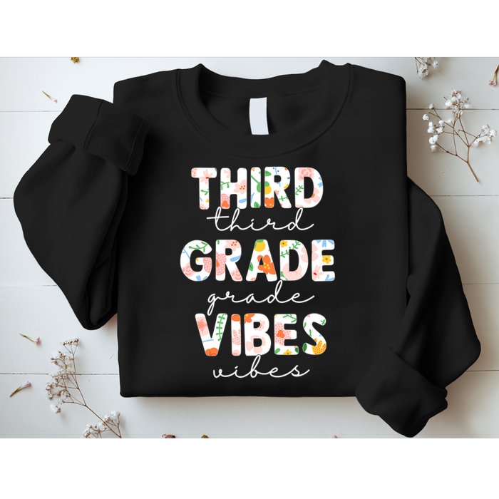 Back To School Third Grade Vibes First Day Teacher Sweatshirt
