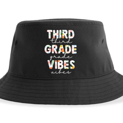 Back To School Third Grade Vibes First Day Teacher Sustainable Bucket Hat