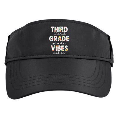 Back To School Third Grade Vibes First Day Teacher Adult Drive Performance Visor