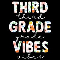 Back To School Third Grade Vibes First Day Teacher Drawstring Bag