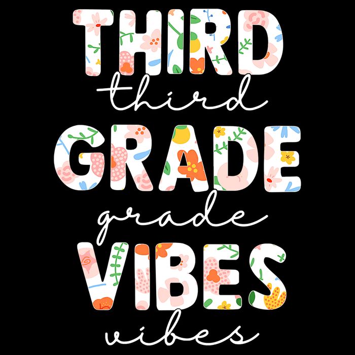 Back To School Third Grade Vibes First Day Teacher Drawstring Bag