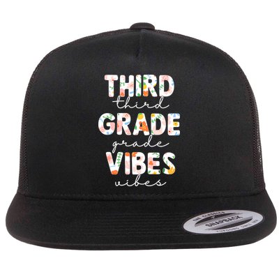Back To School Third Grade Vibes First Day Teacher Flatbill Hat