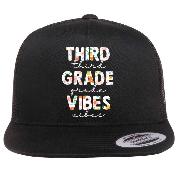Back To School Third Grade Vibes First Day Teacher Flatbill Hat