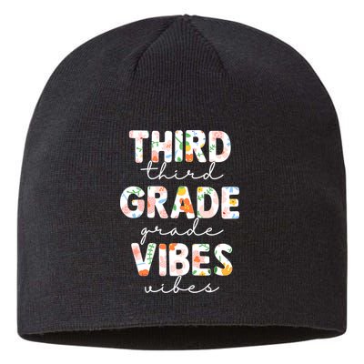 Back To School Third Grade Vibes First Day Teacher Sustainable Beanie