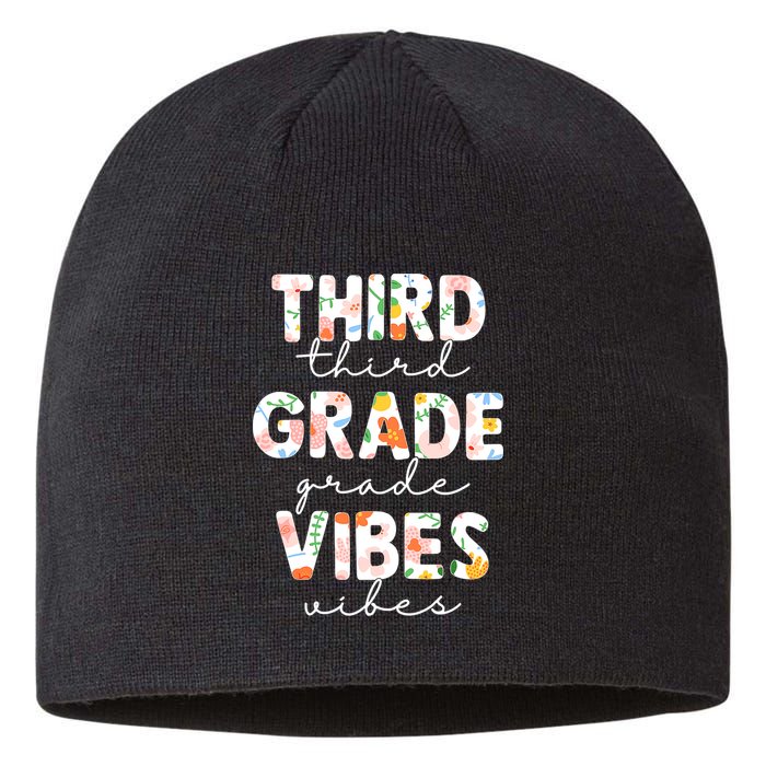 Back To School Third Grade Vibes First Day Teacher Sustainable Beanie