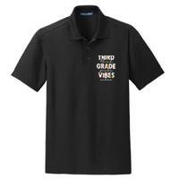 Back To School Third Grade Vibes First Day Teacher Dry Zone Grid Polo