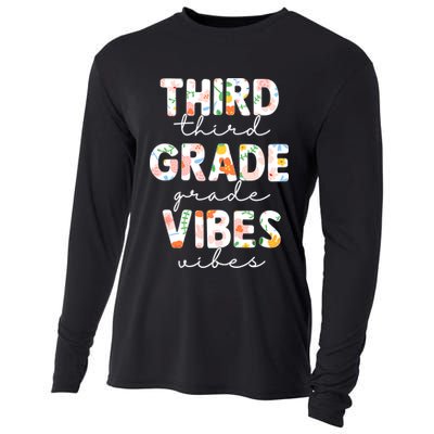 Back To School Third Grade Vibes First Day Teacher Cooling Performance Long Sleeve Crew