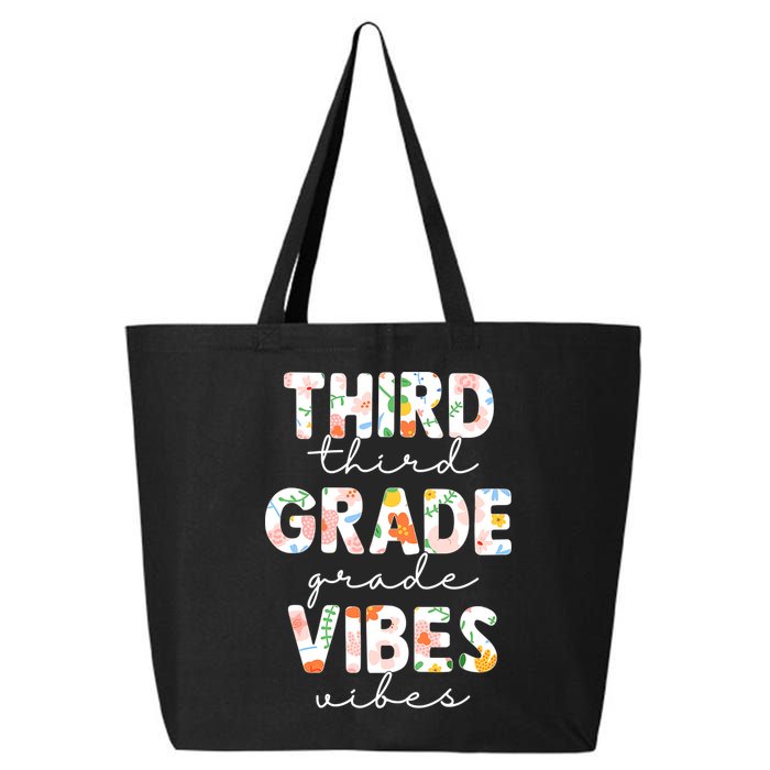 Back To School Third Grade Vibes First Day Teacher 25L Jumbo Tote