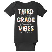 Back To School Third Grade Vibes First Day Teacher Baby Bodysuit