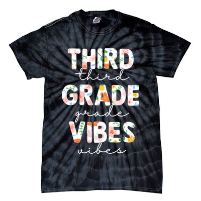 Back To School Third Grade Vibes First Day Teacher Tie-Dye T-Shirt