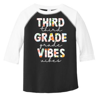 Back To School Third Grade Vibes First Day Teacher Toddler Fine Jersey T-Shirt