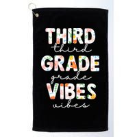 Back To School Third Grade Vibes First Day Teacher Golf Towel