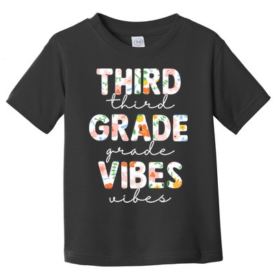 Back To School Third Grade Vibes First Day Teacher Toddler T-Shirt