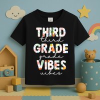Back To School Third Grade Vibes First Day Teacher Toddler T-Shirt