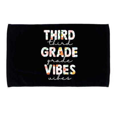 Back To School Third Grade Vibes First Day Teacher Microfiber Hand Towel