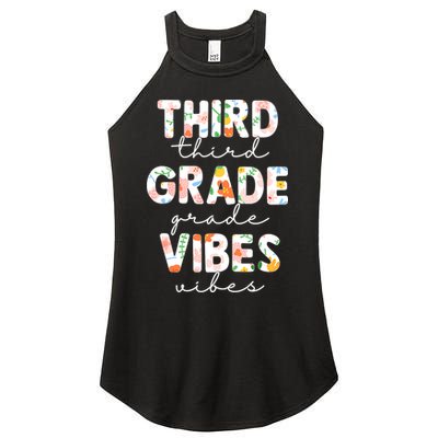 Back To School Third Grade Vibes First Day Teacher Women's Perfect Tri Rocker Tank