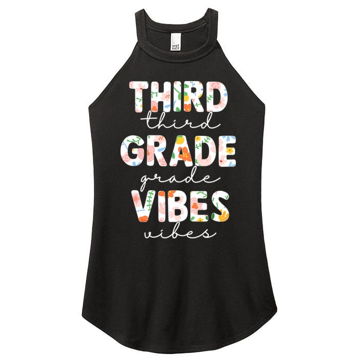 Back To School Third Grade Vibes First Day Teacher Women's Perfect Tri Rocker Tank