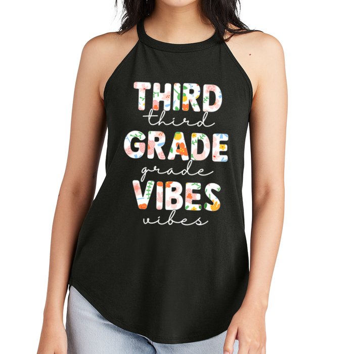 Back To School Third Grade Vibes First Day Teacher Women's Perfect Tri Rocker Tank