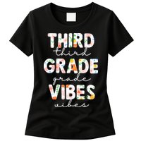 Back To School Third Grade Vibes First Day Teacher Womens T-Shirt