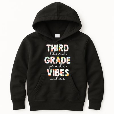 Back To School Third Grade Vibes First Day Teacher Kids Hoodie