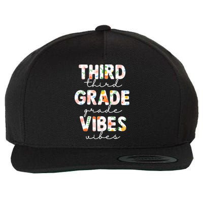 Back To School Third Grade Vibes First Day Teacher Wool Snapback Cap