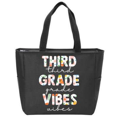 Back To School Third Grade Vibes First Day Teacher Zip Tote Bag