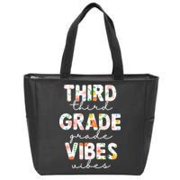Back To School Third Grade Vibes First Day Teacher Zip Tote Bag