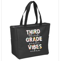 Back To School Third Grade Vibes First Day Teacher Zip Tote Bag