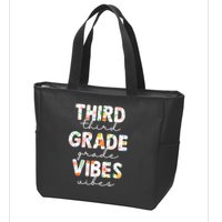 Back To School Third Grade Vibes First Day Teacher Zip Tote Bag