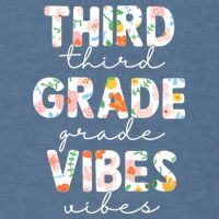 Back To School Third Grade Vibes First Day Teacher Garment-Dyed Sweatshirt