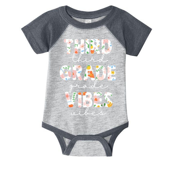Back To School Third Grade Vibes First Day Teacher Infant Baby Jersey Bodysuit