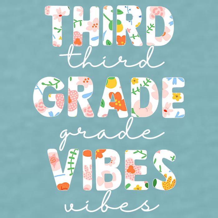 Back To School Third Grade Vibes First Day Teacher Sueded Cloud Jersey T-Shirt