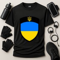 Big Tactical Shield 5 11 Stand With Ukraine Volodymyr Zelenskyy Trident Military Cooling Performance Crew T-Shirt